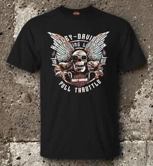 Harley-Davidson Black Jack Florence SC Full Throttle T-Shirt Men's Medium Rare